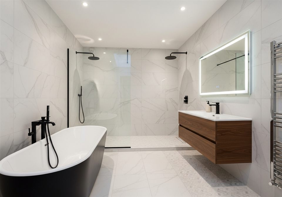 Luxury marble bathroom renovation